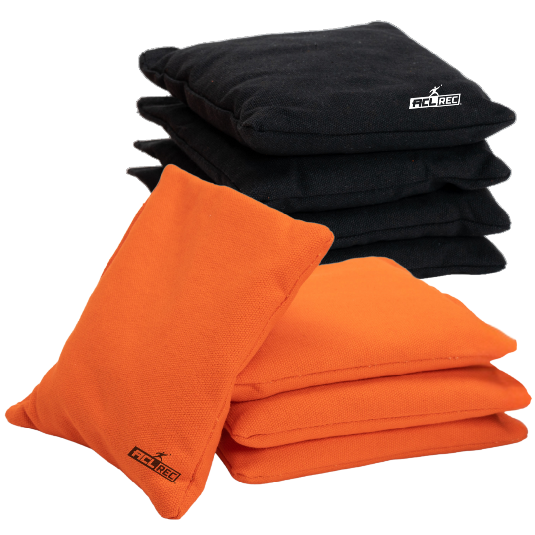 2x4 Cornhole Bags ACL REC - Granulaat vulling - Oranje/Zwart Cornhole Bags Wicked Wood Games