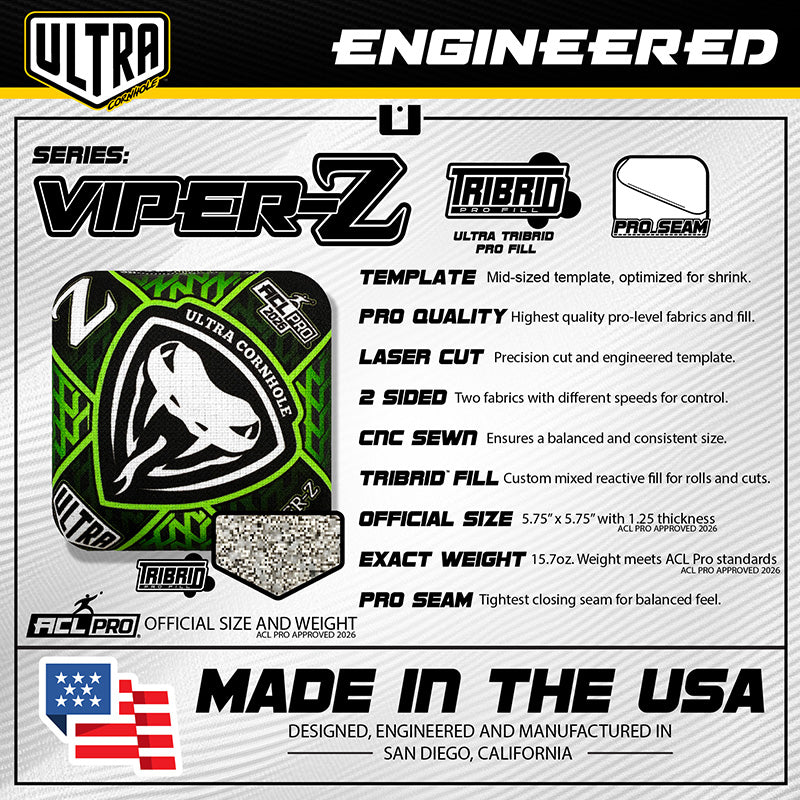 Ultra - Viper-Z Cornhole Bags - ACL Pro 2026 Cornhole Bags Ultra Cornhole