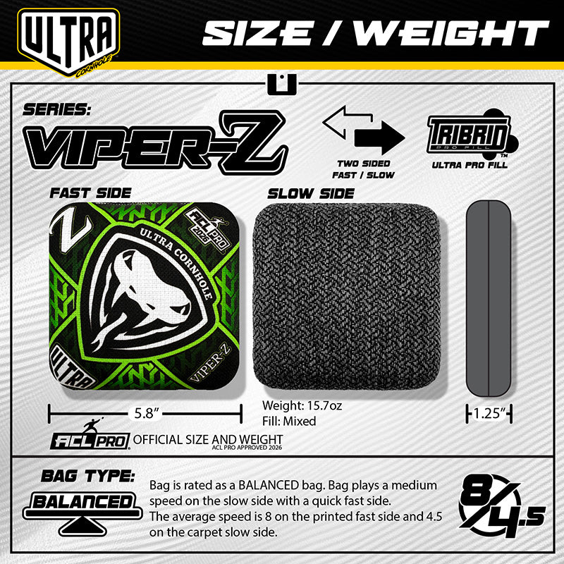 Ultra - Viper-Z Cornhole Bags - ACL Pro 2026 Cornhole Bags Ultra Cornhole