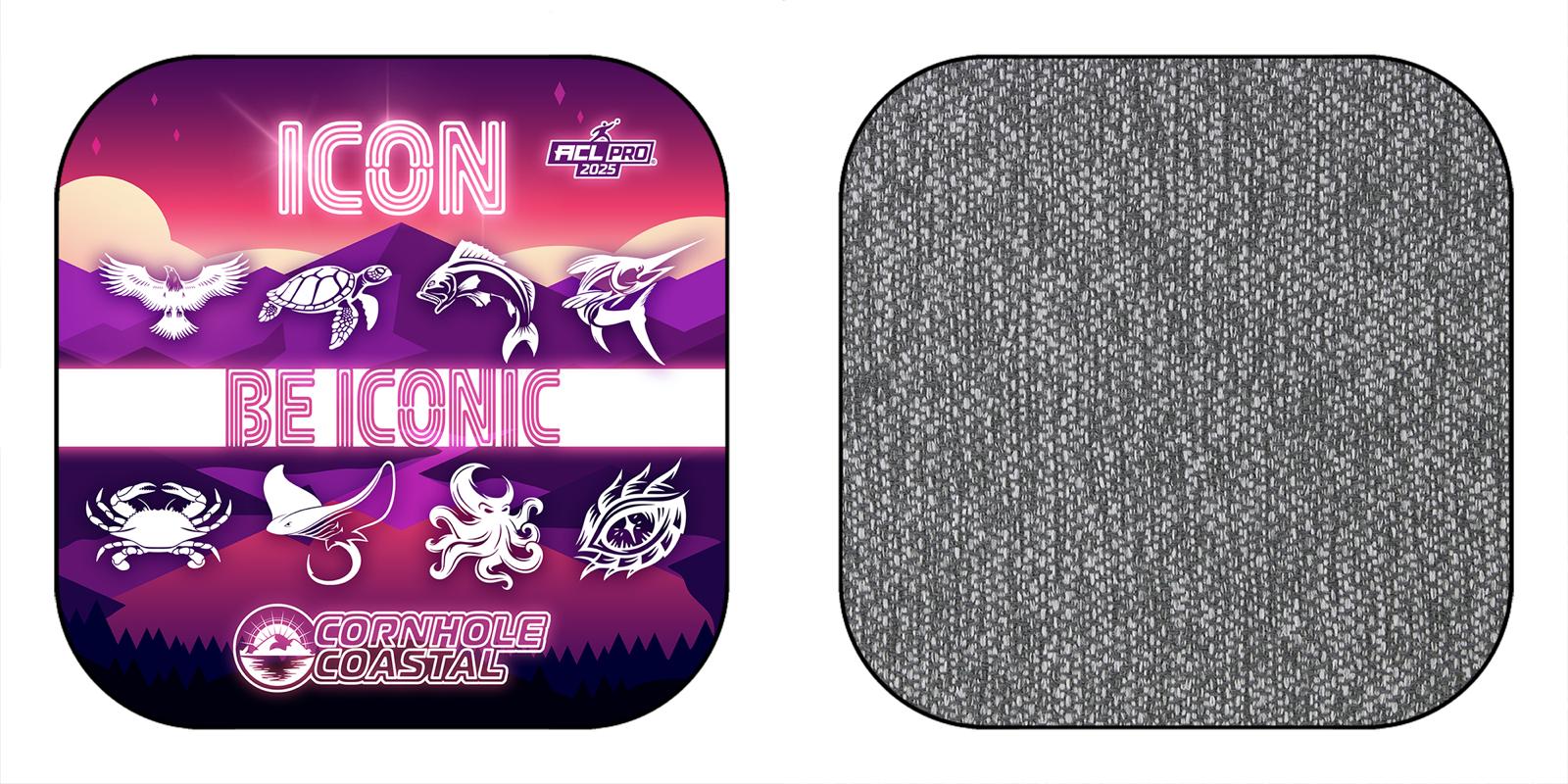 Cornhole Coastal - ICON 2025 - 1x4 Cornhole Bags Cornhole Bags Coastal Purple