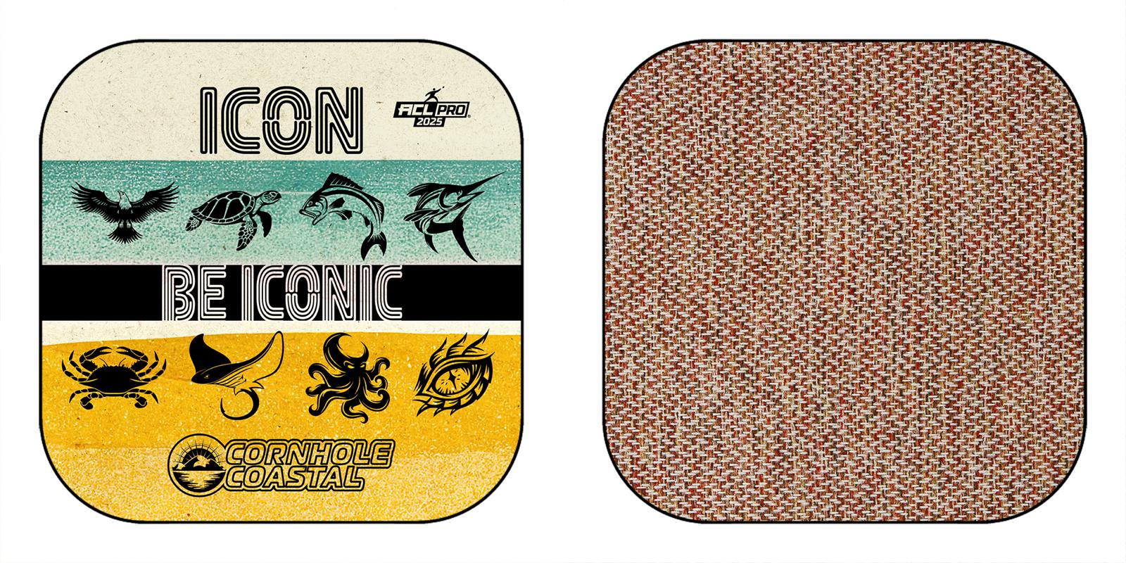 Cornhole Coastal - ICON 2025 - 1x4 Cornhole Bags Cornhole Bags Coastal Yellow/Green