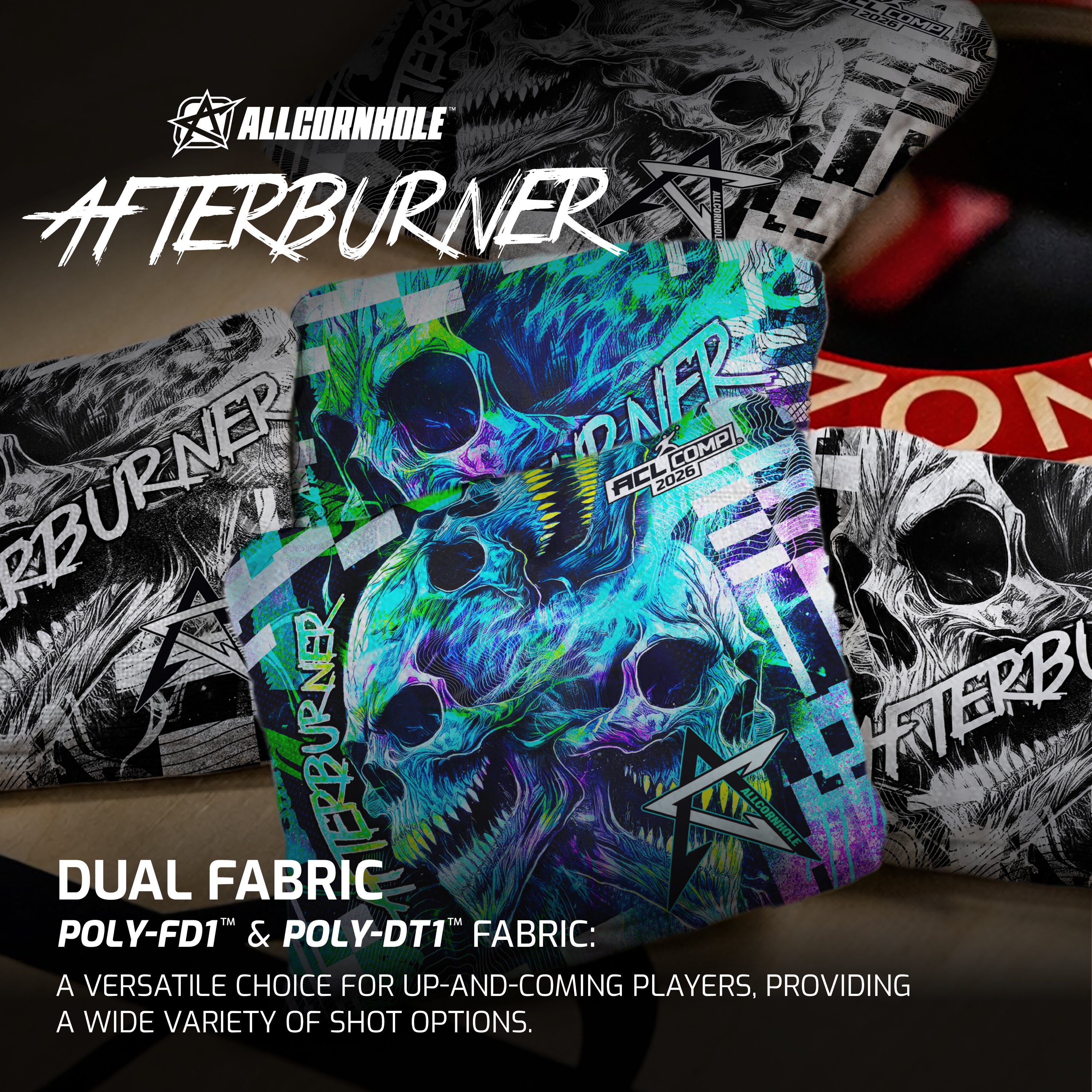 ALLCORNHOLE - AFTERBURNER 2026 - ACL COMP - 1x4 Sacchetti Cornhole