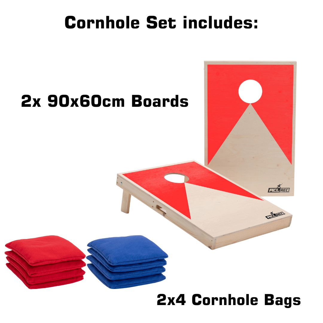 Cornhole Set - 90x60 - Red Cornhole sets Wicked Wood Games