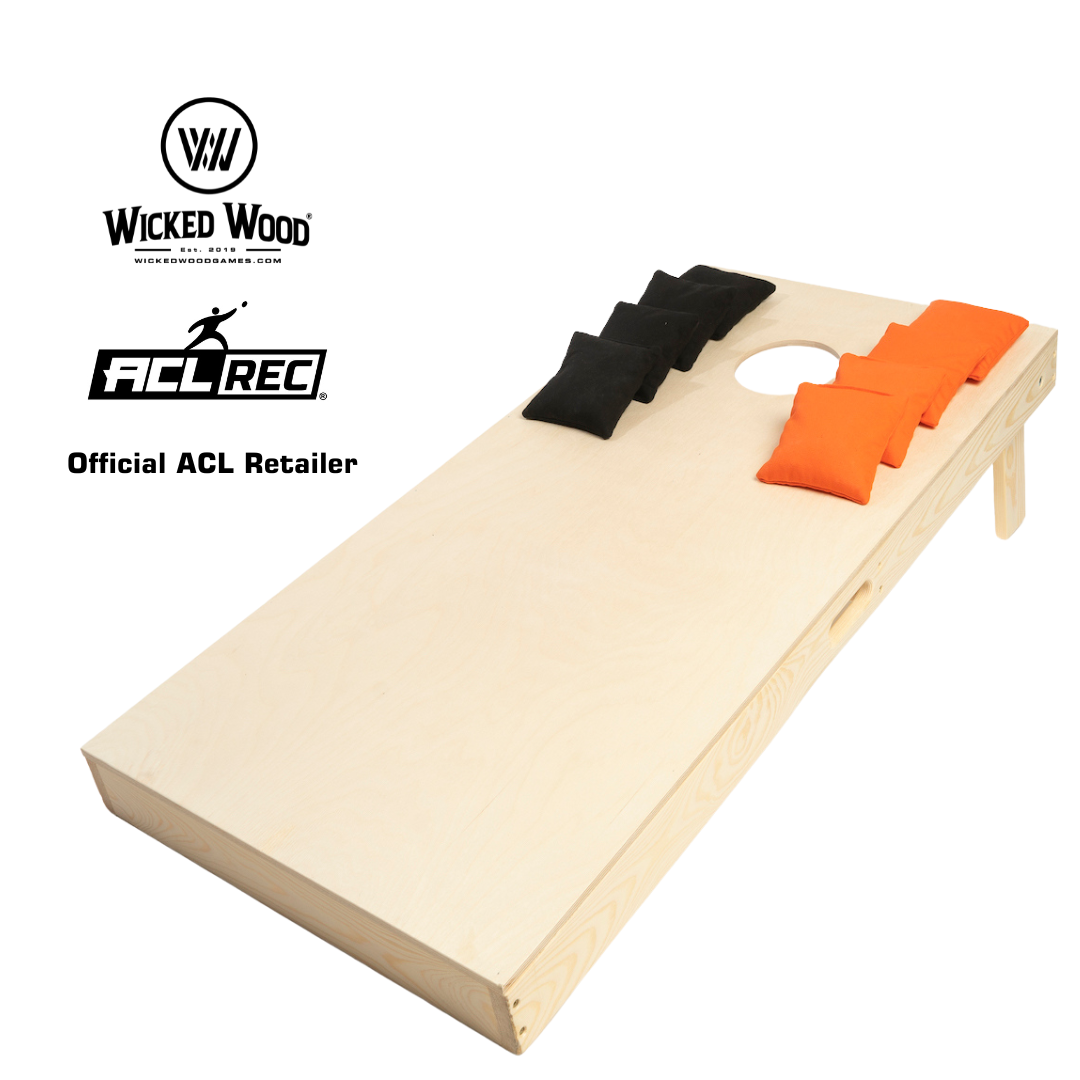 Cornhole Starting Kit - 120x60 - Blanco - 1x Board / 2x4 Bags Cornhole sets Wicked Wood Games