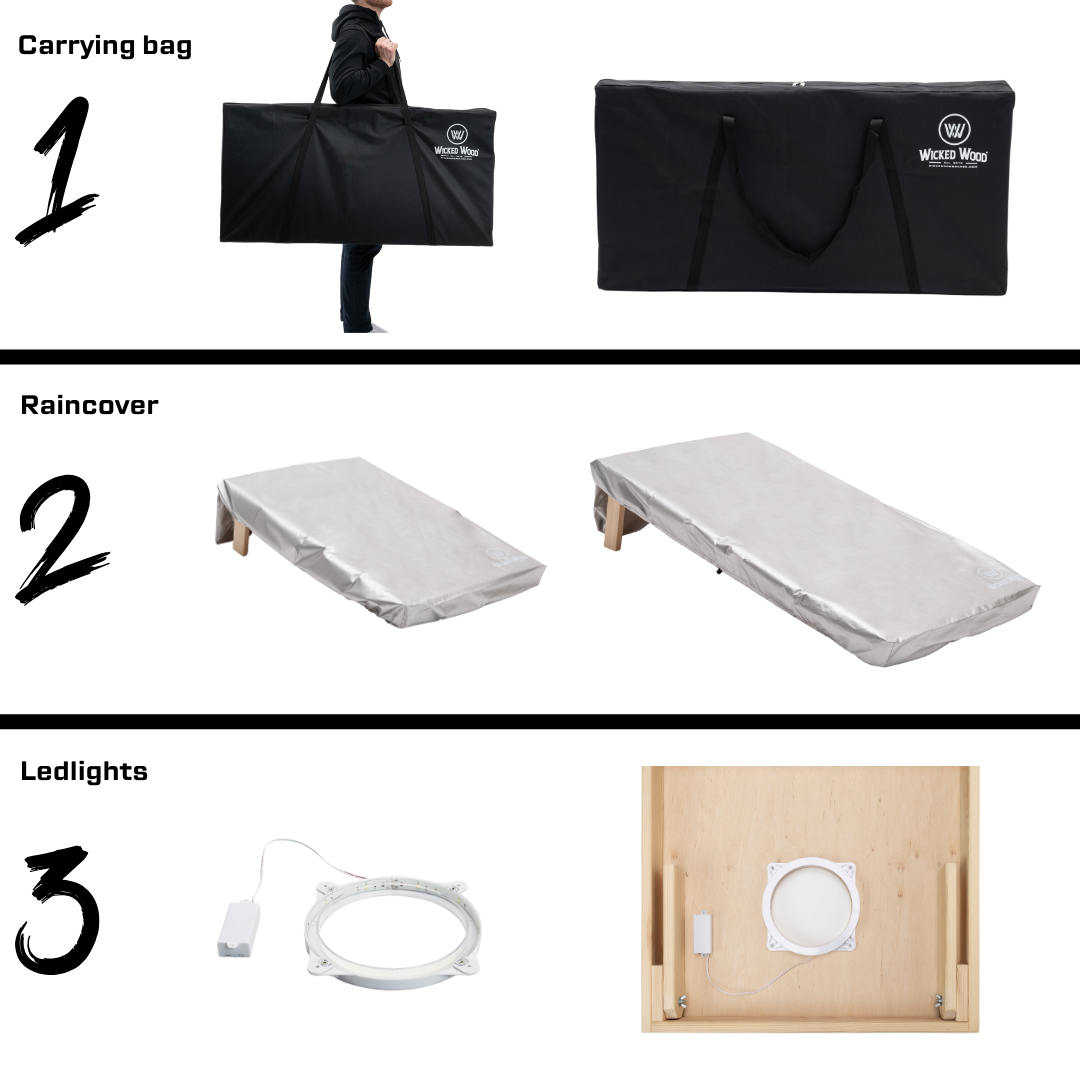 Cornhole Set - 90x60 - Black Cornhole sets Wicked Wood Games