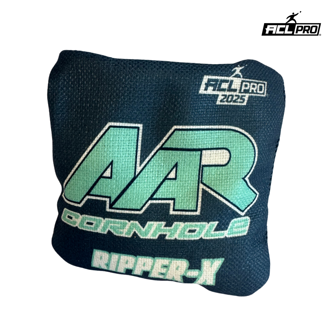 AAR Ripper X 2025 - 1x4 Cornhole Bags - ACL Pro Cornhole Bags AAR Blue/Green