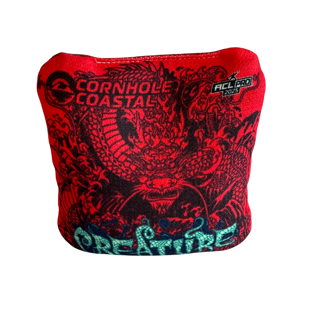 Cornhole Coastal - Creatures 2025 - 1x4 Cornhole Bags Cornhole Bags Coastal Asian Red