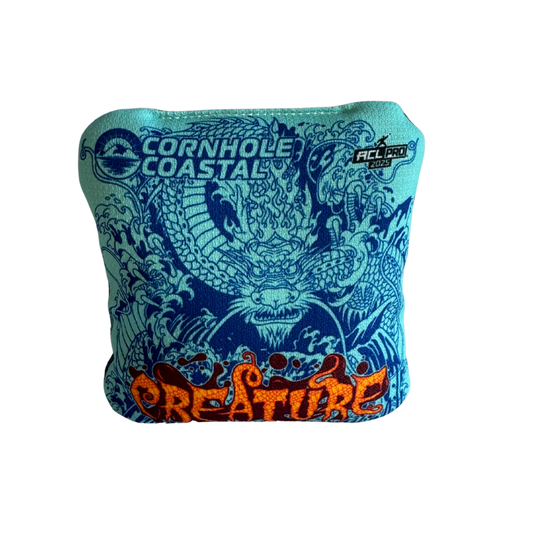 Cornhole Coastal - Creatures 2025 - 1x4 Cornhole Bags Cornhole Bags Coastal Asian Blue
