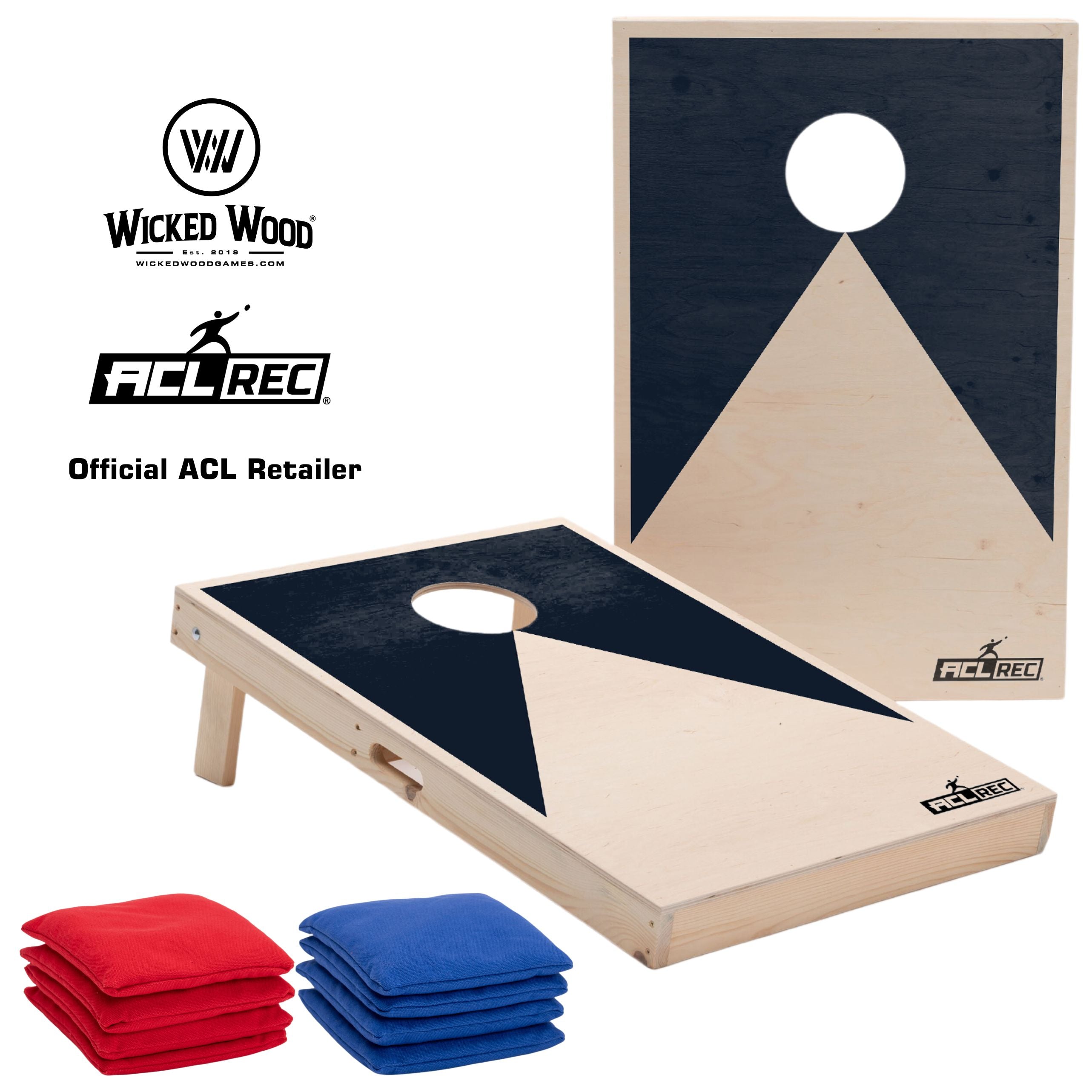 Cornhole Set - 90x60 - Black Cornhole sets Wicked Wood Games