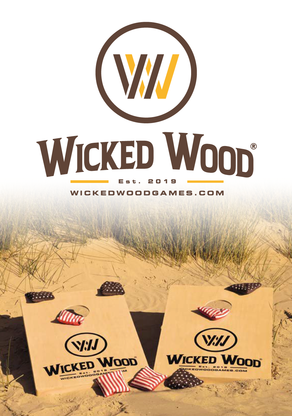 Cornhole Country Set - USA Package - 90x60cm Cornhole sets Wicked Wood Games